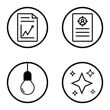 Daireler 1-2 Düz Simge Seti Beyaz Arkaplanda İzole Edildi