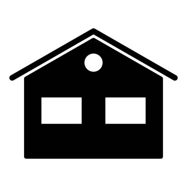 Ev Binası Ev Simgesi Beyaz Arkaplanda İzole Edildi