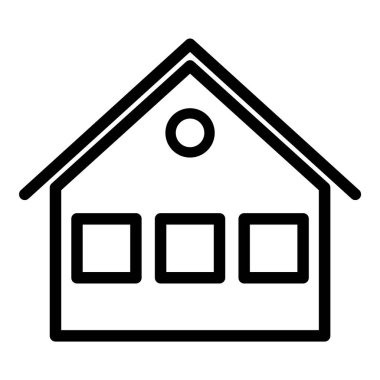 Ev Binası Ev Simgesi Beyaz Arkaplanda İzole Edildi