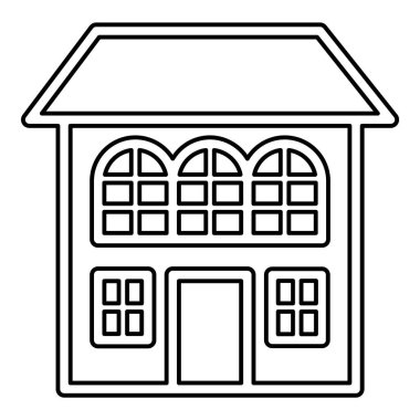 Ev Binası Ev Simgesi Beyaz Arkaplanda İzole Edildi