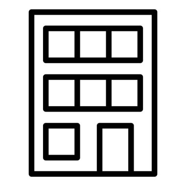 Ev Binası Ev Simgesi Beyaz Arkaplanda İzole Edildi