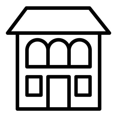 Ev Binası Ev Simgesi Beyaz Arkaplanda İzole Edildi