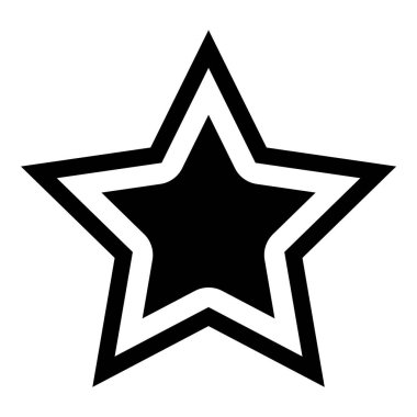 Yıldız Gecesi Galibi Düz Simge Beyaz Arkaplanda İzole Edildi