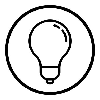 Çember Küre Ampul Belgesi Belge Simgesi Beyaz Arkaplan Düz Simgesinde İzole Edildi Beyaz Arkaplanda İzole Edildi