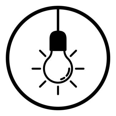 Çember Küre Ampul Belgesi Belge Simgesi Beyaz Arkaplan Düz Simgesinde İzole Edildi Beyaz Arkaplanda İzole Edildi