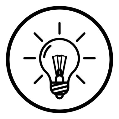 Çember Küre Ampul Belgesi Belge Simgesi Beyaz Arkaplan Düz Simgesinde İzole Edildi Beyaz Arkaplanda İzole Edildi