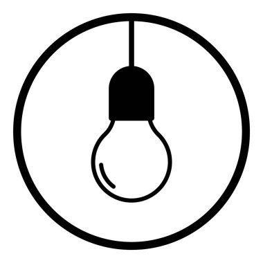 Çember Küre Ampul Belgesi Belge Simgesi Beyaz Arkaplan Düz Simgesinde İzole Edildi Beyaz Arkaplanda İzole Edildi