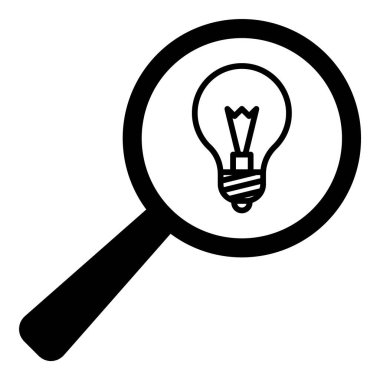 Büyüteç Simgesi Düz Simgesini Ara Beyaz Arkaplanda İzole Edildi