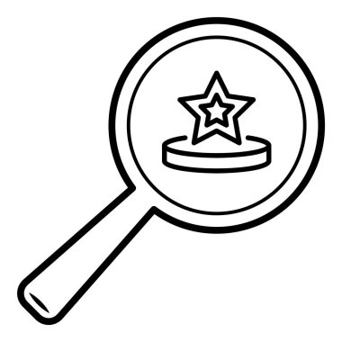 Büyüteç Simgesi Düz Simgesini Ara Beyaz Arkaplanda İzole Edildi