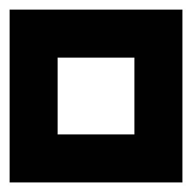 Kare Köşe Geometri Düz Simgesi Beyaz Arkaplanda İzole Edildi