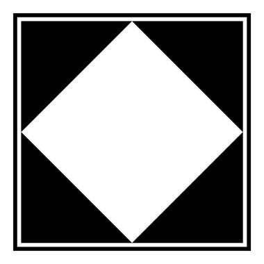 Kare Köşe Geometri Düz Simgesi Beyaz Arkaplanda İzole Edildi