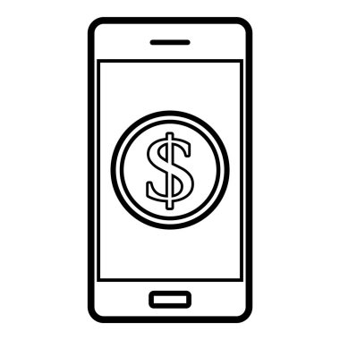 Dolar Para Birimi Düz Simgesi Beyaz Arkaplanda İzole Edildi