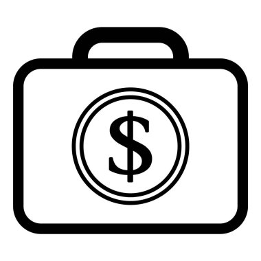 Dolar Para Birimi Düz Simgesi Beyaz Arkaplanda İzole Edildi