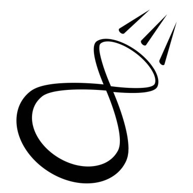 Sonsuzluk Düz Simgesi Beyaz Arkaplanda İzole Edildi