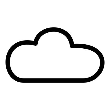 Bulut Hava Durumu Depolama Düz Simgesi Beyaz Arkaplanda İzole Edildi