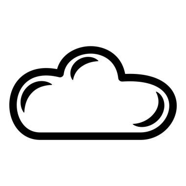 Bulut Hava Durumu Depolama Düz Simgesi Beyaz Arkaplanda İzole Edildi