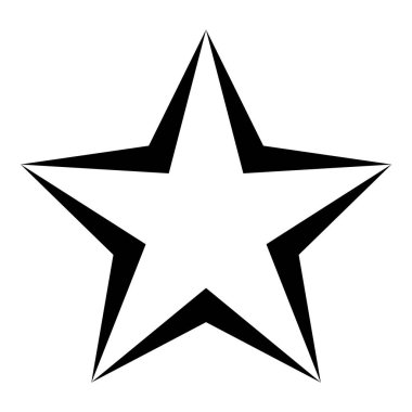 Yıldız Soyut Düz Simgesi Beyaz Arkaplanda İzole Edildi