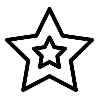 Yıldız Soyut Düz Simgesi Beyaz Arkaplanda İzole Edildi