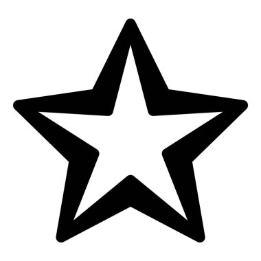 Yıldız Soyut Düz Simgesi Beyaz Arkaplanda İzole Edildi