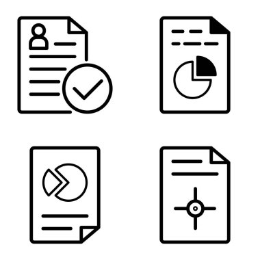 Doktor 1-2 Düz Simge Seti Beyaz Arkaplanda İzole Edildi