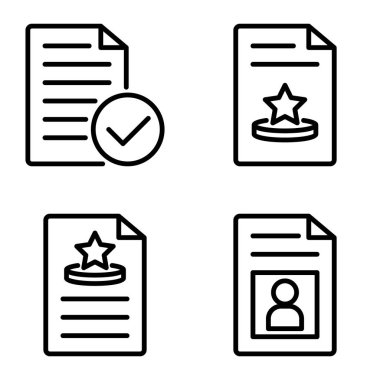 Doktor 1-2 Düz Simge Seti Beyaz Arkaplanda İzole Edildi