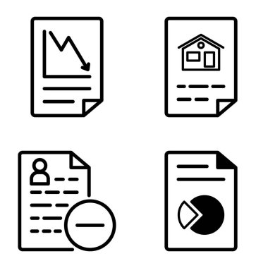 Doktor 1-2 Düz Simge Seti Beyaz Arkaplanda İzole Edildi