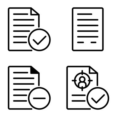 Doktor 1-2 Düz Simge Seti Beyaz Arkaplanda İzole Edildi