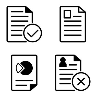 Doktor 1-2 Düz Simge Seti Beyaz Arkaplanda İzole Edildi