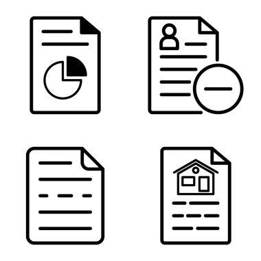 Doktor 1-2 Düz Simge Seti Beyaz Arkaplanda İzole Edildi