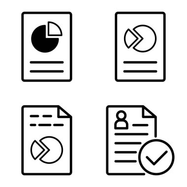 Doktor 1-2 Düz Simge Seti Beyaz Arkaplanda İzole Edildi