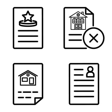 Doktor 1-2 Düz Simge Seti Beyaz Arkaplanda İzole Edildi