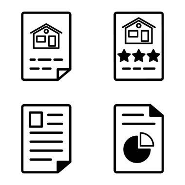 Doktor 1-2 Düz Simge Seti Beyaz Arkaplanda İzole Edildi