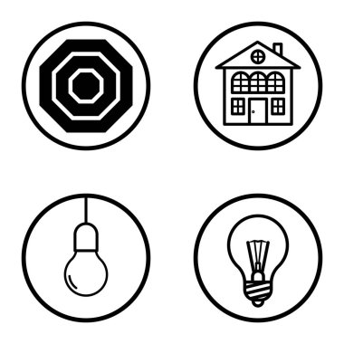 Daireler 1-2 Düz Simge Seti Beyaz Arkaplanda İzole Edildi