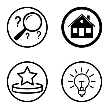 Daireler 1-2 Düz Simge Seti Beyaz Arkaplanda İzole Edildi