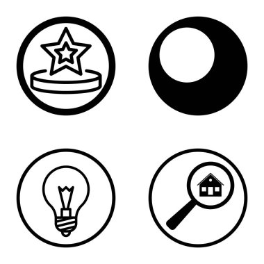 Daireler 1-2 Düz Simge Seti Beyaz Arkaplanda İzole Edildi