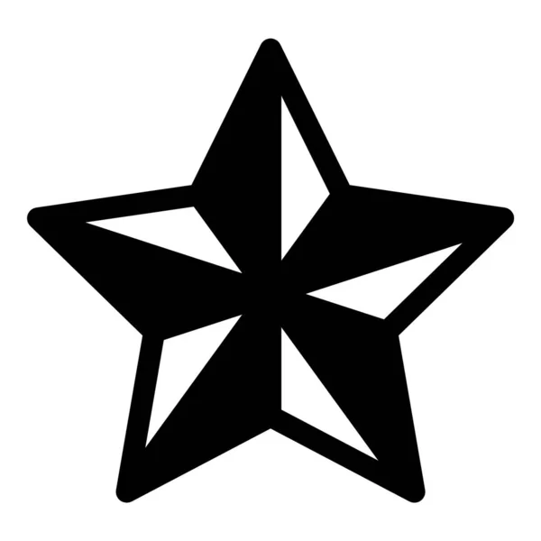 Star Night Winner Flat Ikon Isolerad Vit Bakgrund — Stock vektor