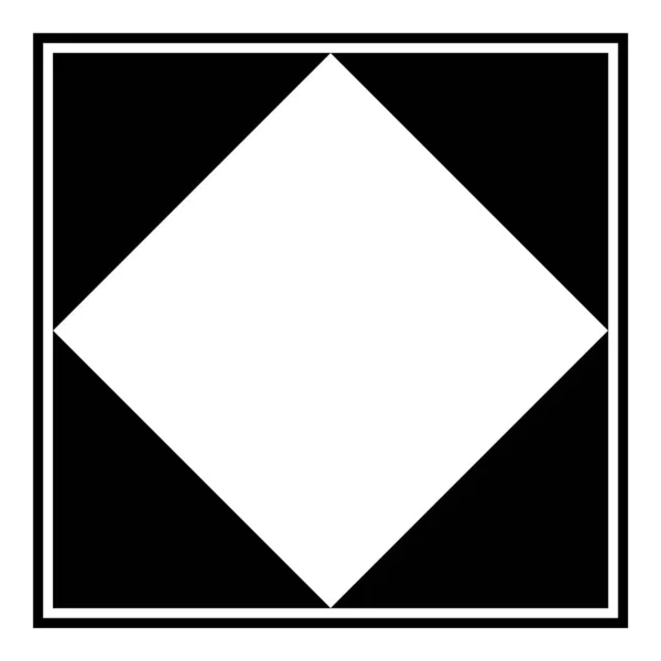 Квадратна Кутова Геометрія Плоска Ізольована Білому Тлі — стоковий вектор
