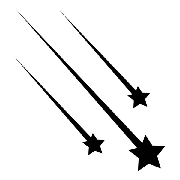 Yıldız Şelalesi Düz Simgesi Beyaz Arkaplanda Zole Edildi — Stok Vektör
