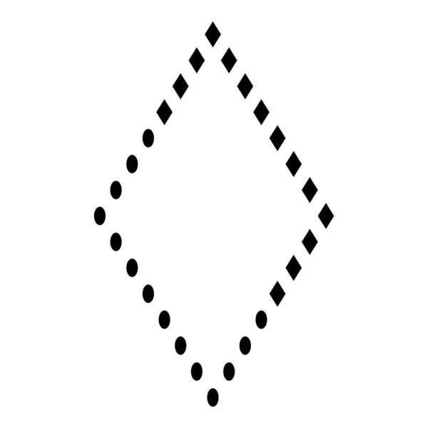 Rhombus Diamond Lozenge Flat Icon Geïsoleerd Witte Achtergrond — Stockvector