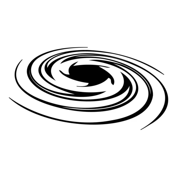Icône Plate Abstraite Galaxie Rotation Isolée Sur Fond Blanc — Image vectorielle