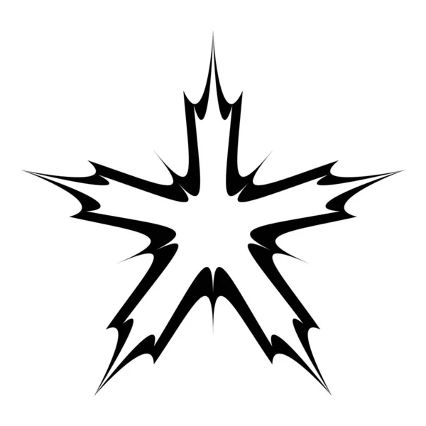 Abstraktes Flaches Star Symbol Auf Weißem Hintergrund — Stockvektor