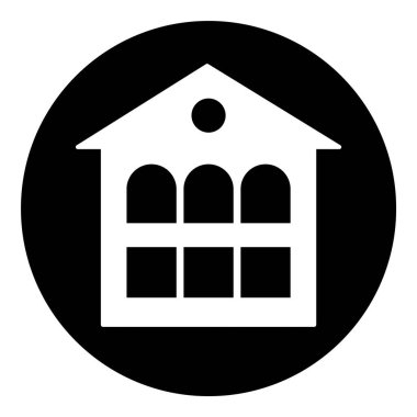 Ev Binası Ev Simgesi Beyaz Arkaplanda İzole Edildi