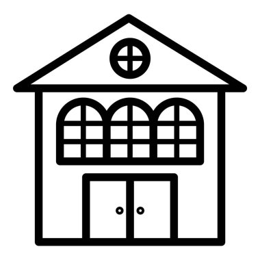 Ev Binası Ev Simgesi Beyaz Arkaplanda İzole Edildi