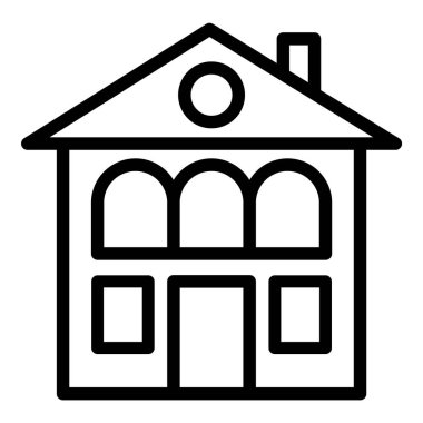 Ev Binası Ev Simgesi Beyaz Arkaplanda İzole Edildi