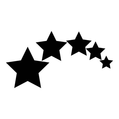 Yıldız Gecesi Galibi Düz Simge Beyaz Arkaplanda İzole Edildi