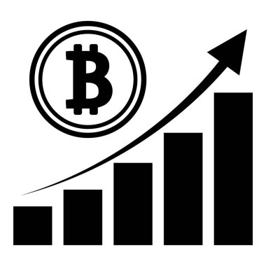 Kripto Para Birimi Bitcoin Para Düz Simgesi Beyaz Arkaplanda İzole Edildi