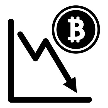 Kripto Para Birimi Bitcoin Para Düz Simgesi Beyaz Arkaplanda İzole Edildi