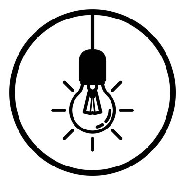 Çember Küre Ampul Belgesi Belge Simgesi Beyaz Arkaplan Düz Simgesinde İzole Edildi Beyaz Arkaplanda İzole Edildi