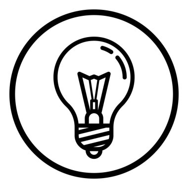 Çember Küre Ampul Belgesi Belge Simgesi Beyaz Arkaplan Düz Simgesinde İzole Edildi Beyaz Arkaplanda İzole Edildi