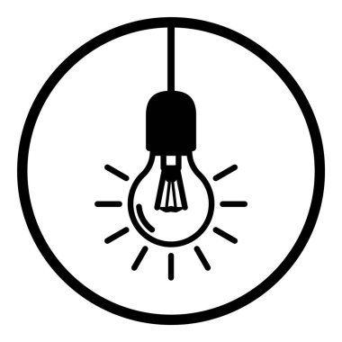 Çember Küre Ampul Belgesi Belge Simgesi Beyaz Arkaplan Düz Simgesinde İzole Edildi Beyaz Arkaplanda İzole Edildi